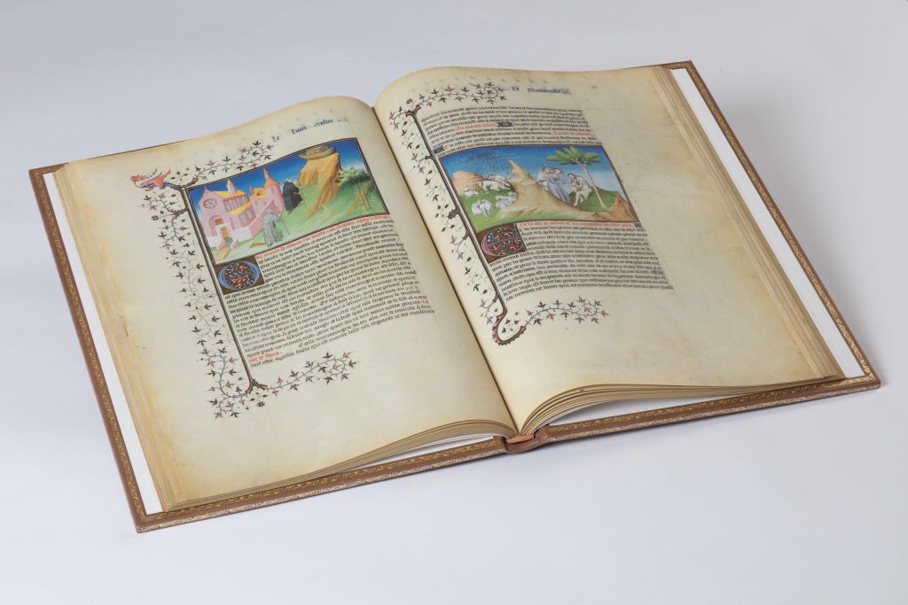 Faksimile-edition, facsimile, Livres des merveilles, Buch der Wunder, Book of Wonders, Book of Marvels, Jean de Mandeville, die Reisen des Ritters Jean de Mandeville, the Travels of the knight Jean de Mandeville, Livre de Mandeville, Paris, Bibliothèque nationale, Fr. 2810, fol. 141-225, antiker Reisebericht, travelogue
