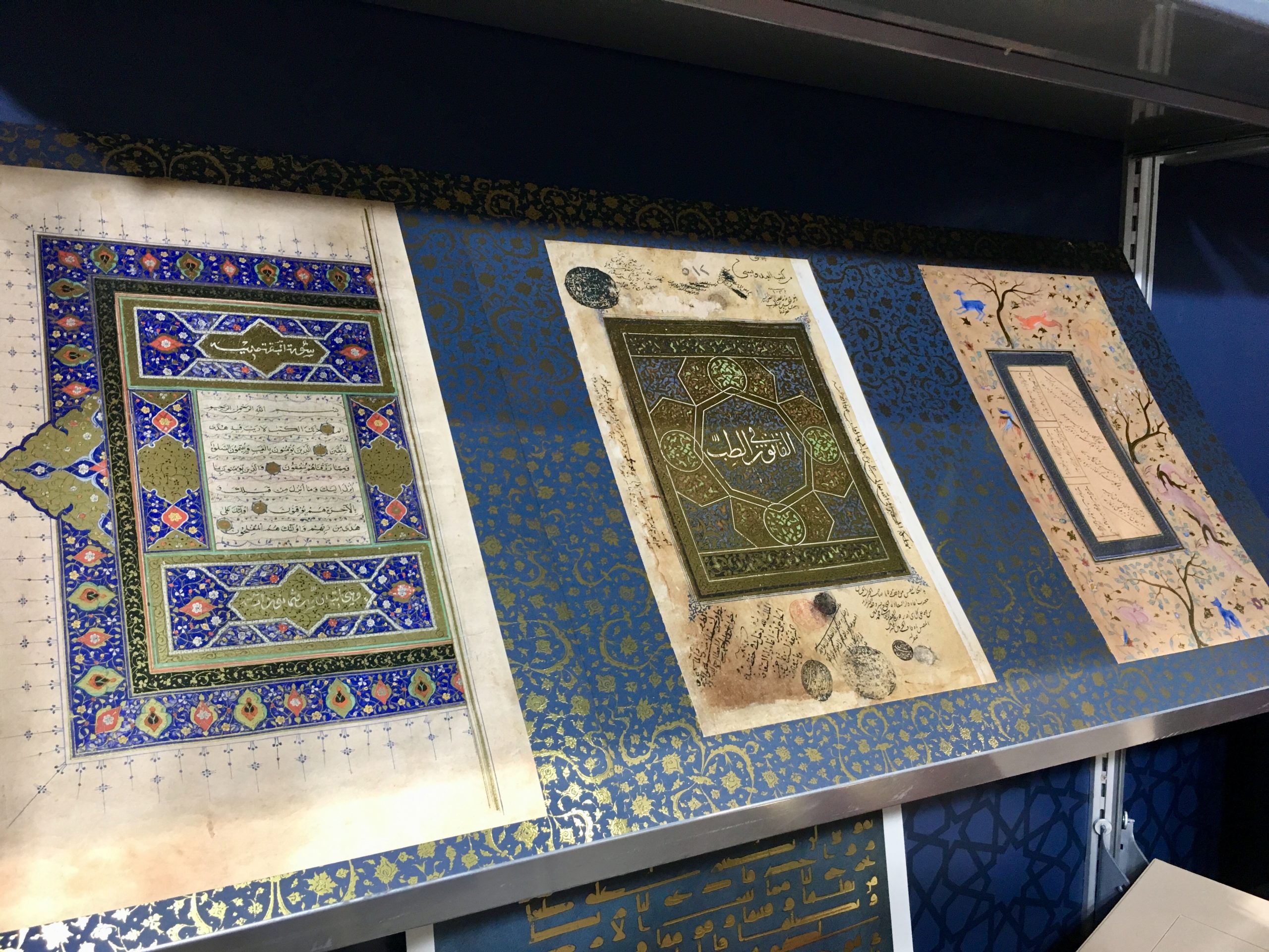 fine art facsimile single pages shown in book fair exhibition