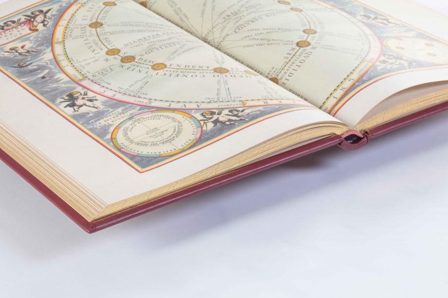 open book, Cellarius Sky Atlas, Facsimile