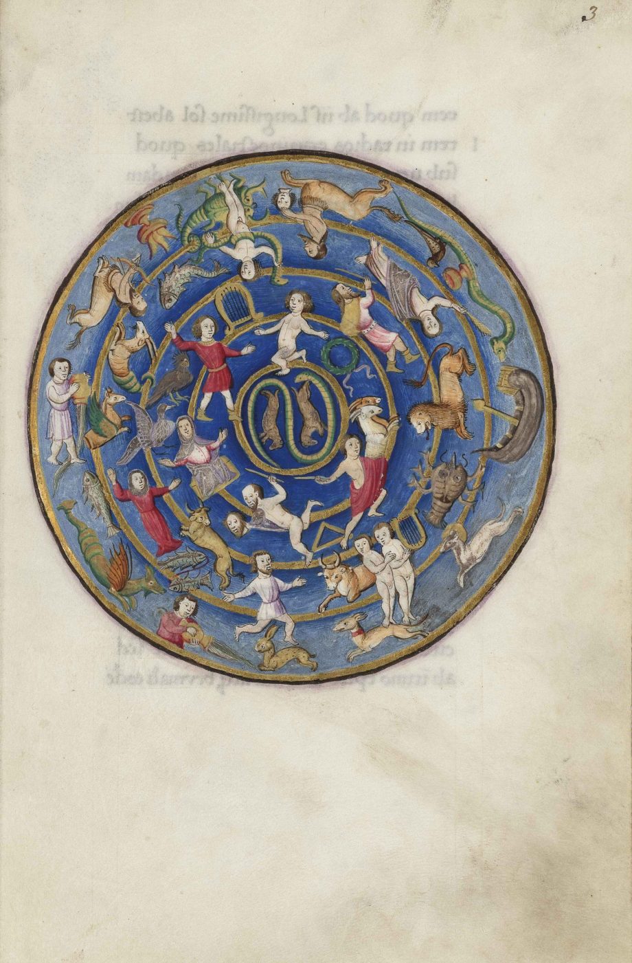 Aratea Vaticana, Planisphäre, Folio 3, eine prachtvolle Reise zu den Sternen